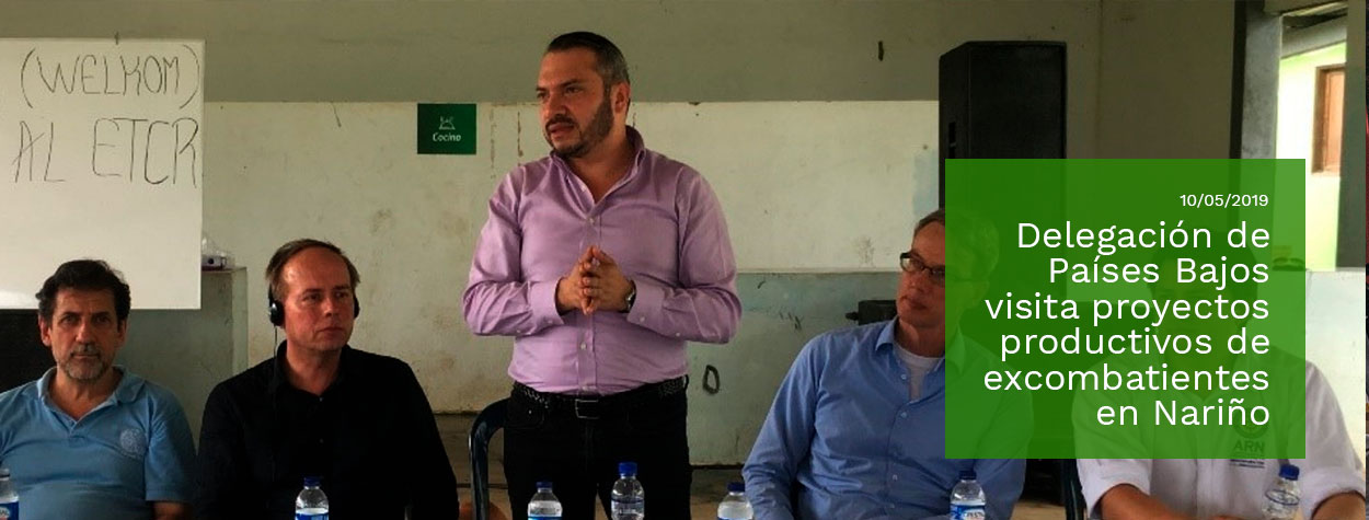 Andres Stapper, Director de la ARN agradeció la visita al ETCR La Variante en Tumaco de la delegación parlamentaria de Países Ba